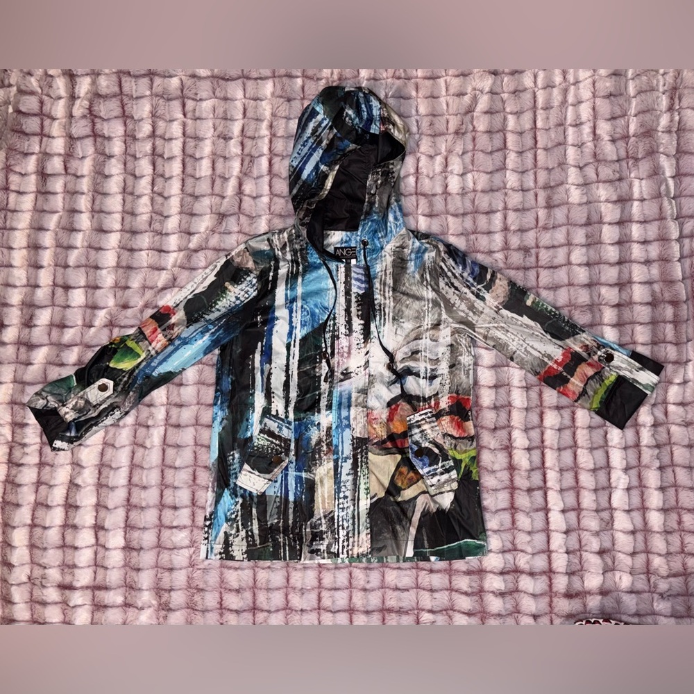 ANGEL Watercolor Daybreak Hooded Rain Jacket Ladies XS